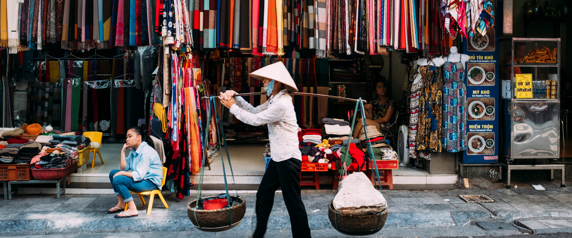 Hanoi Vietnam, person carrying food